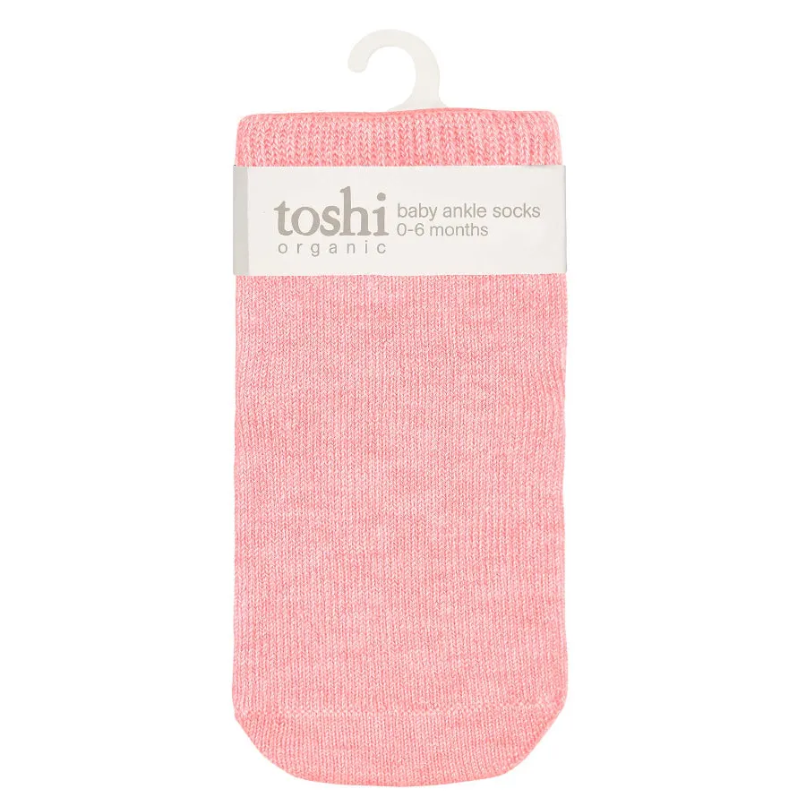 Toshi Organic Ankle Dreamtime Socks - Carmine