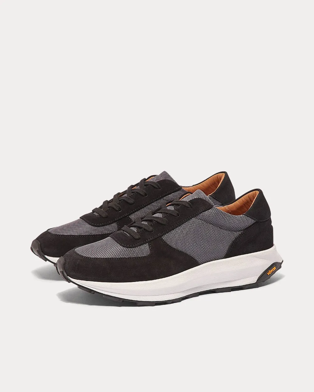 Trinity Tech Suede Mesh Black / Grey Low Top Sneakers