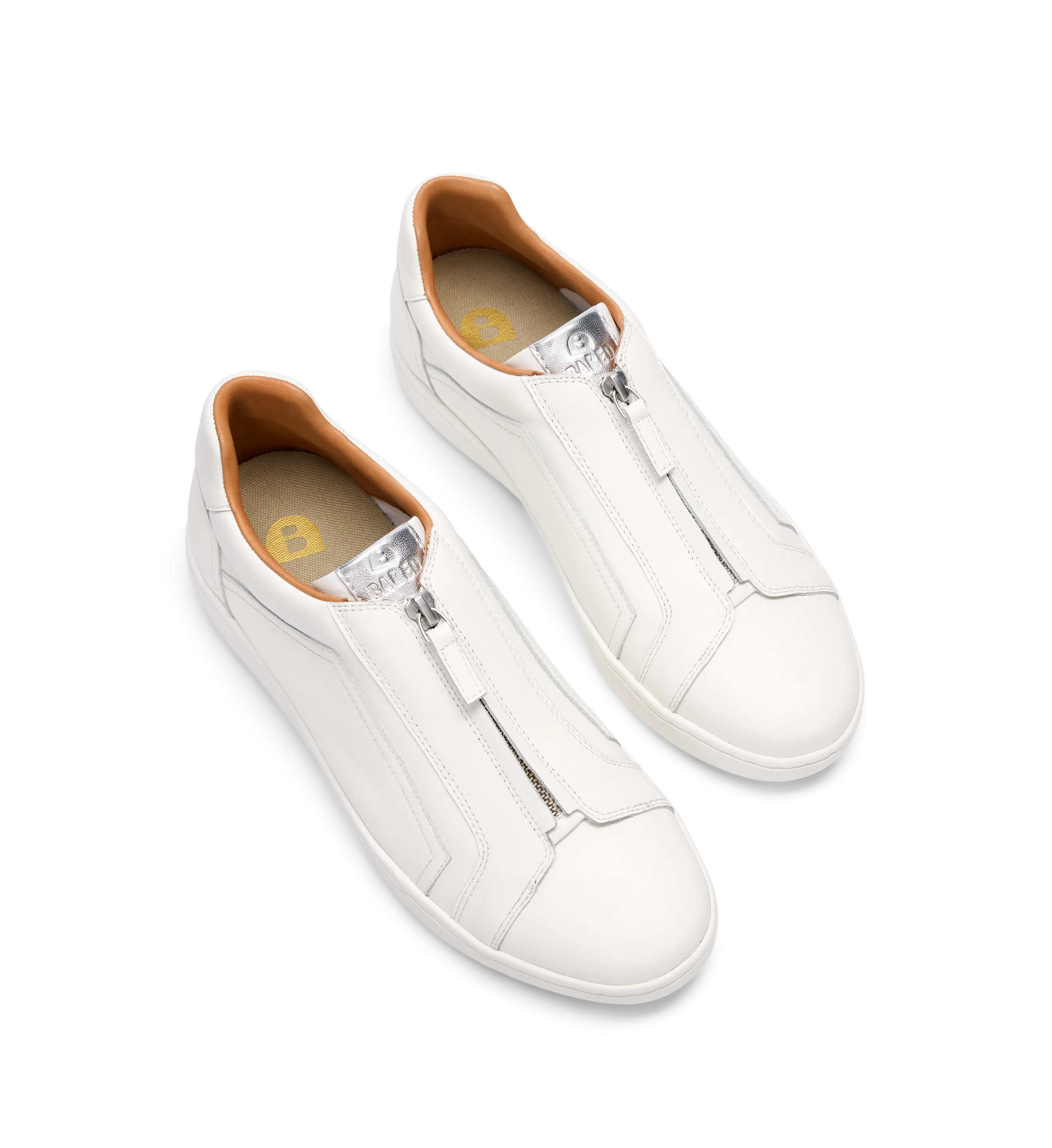 Troupial White Leather Sneakers