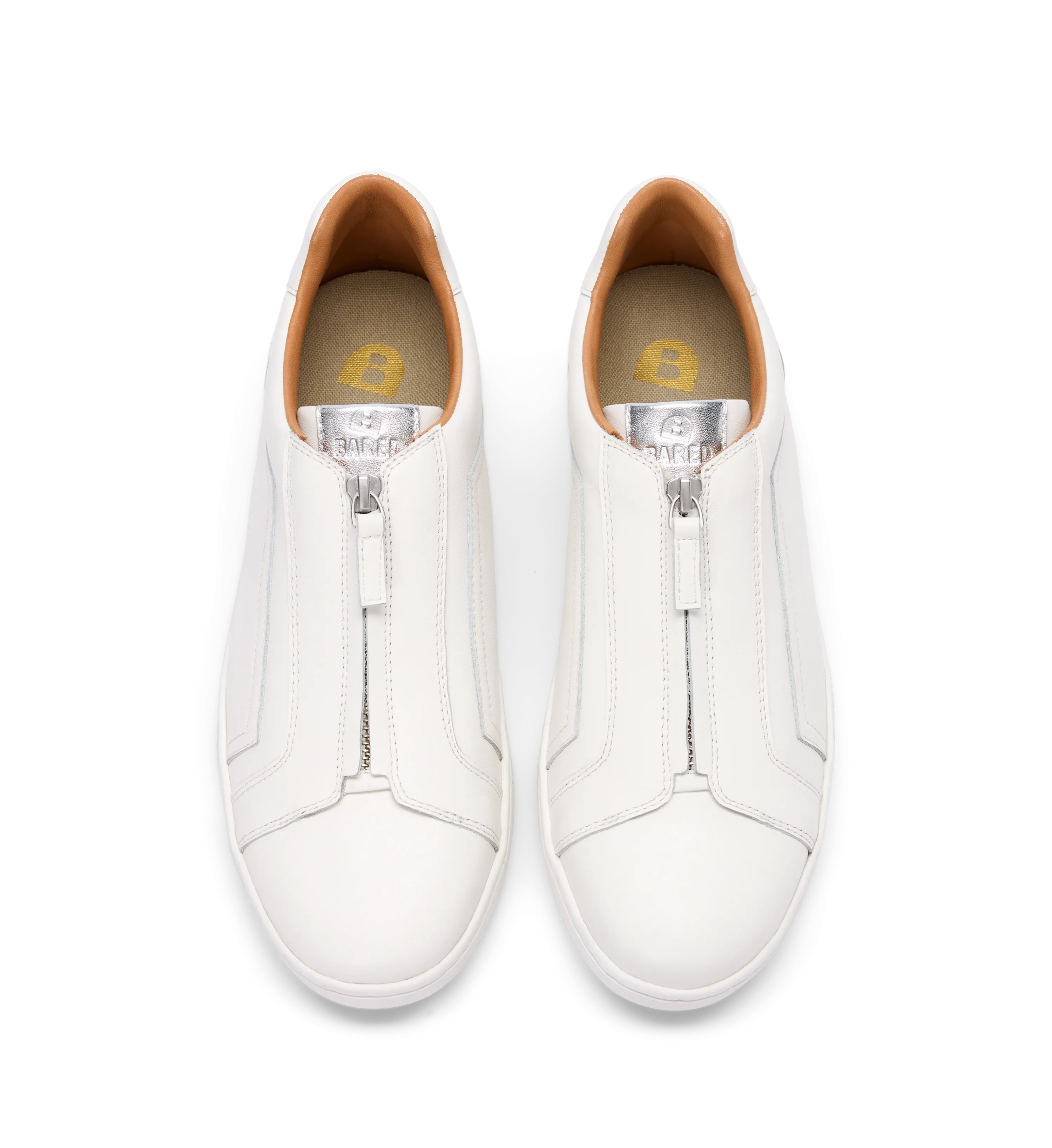 Troupial White Leather Sneakers