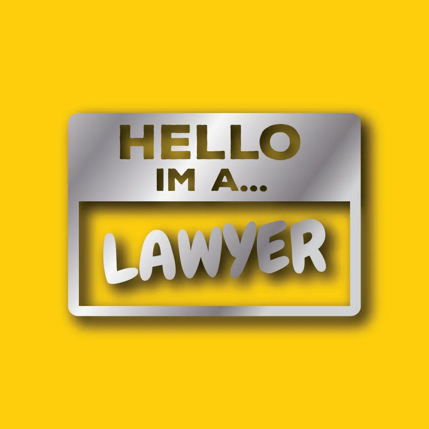Vehicle Sticker: Lawyer Hello