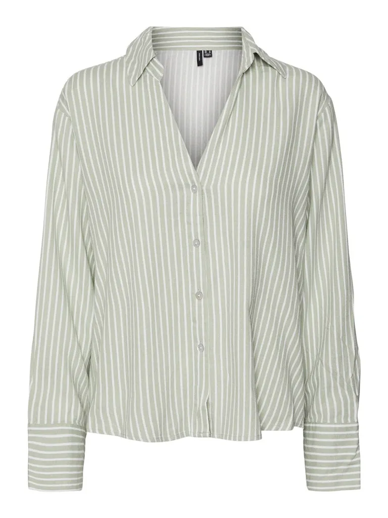 Vero Moda / Damen-Bluse / VMMYMILO LS OVERSIZE SHIRT WVN GA