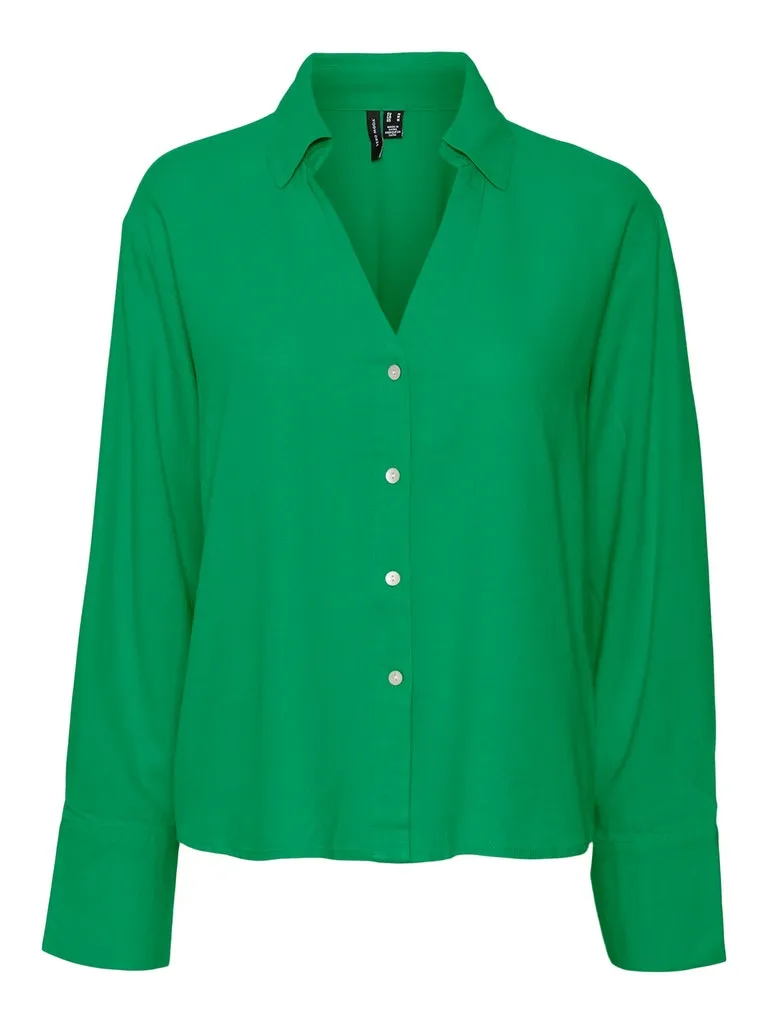 Vero Moda / Damen-Bluse / VMMYMILO LS OVERSIZE SHIRT WVN GA