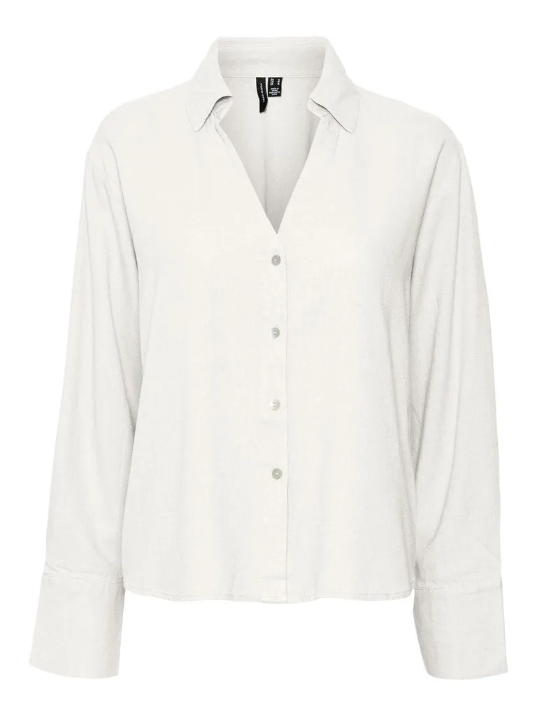 Vero Moda / Damen-Bluse / VMMYMILO LS OVERSIZE SHIRT WVN GA