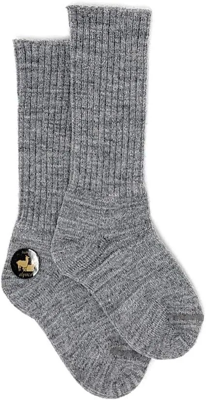 WARRIOR ALPACA SOCKS - Infant & Toddler Baby Alpaca Wool Socks, Unisex, Cuff-able Knee High, Solid, Dye & Bleach Free