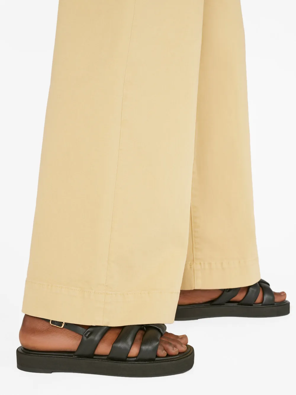 Wide Leg Tomboy Trouser -- Washed Tan