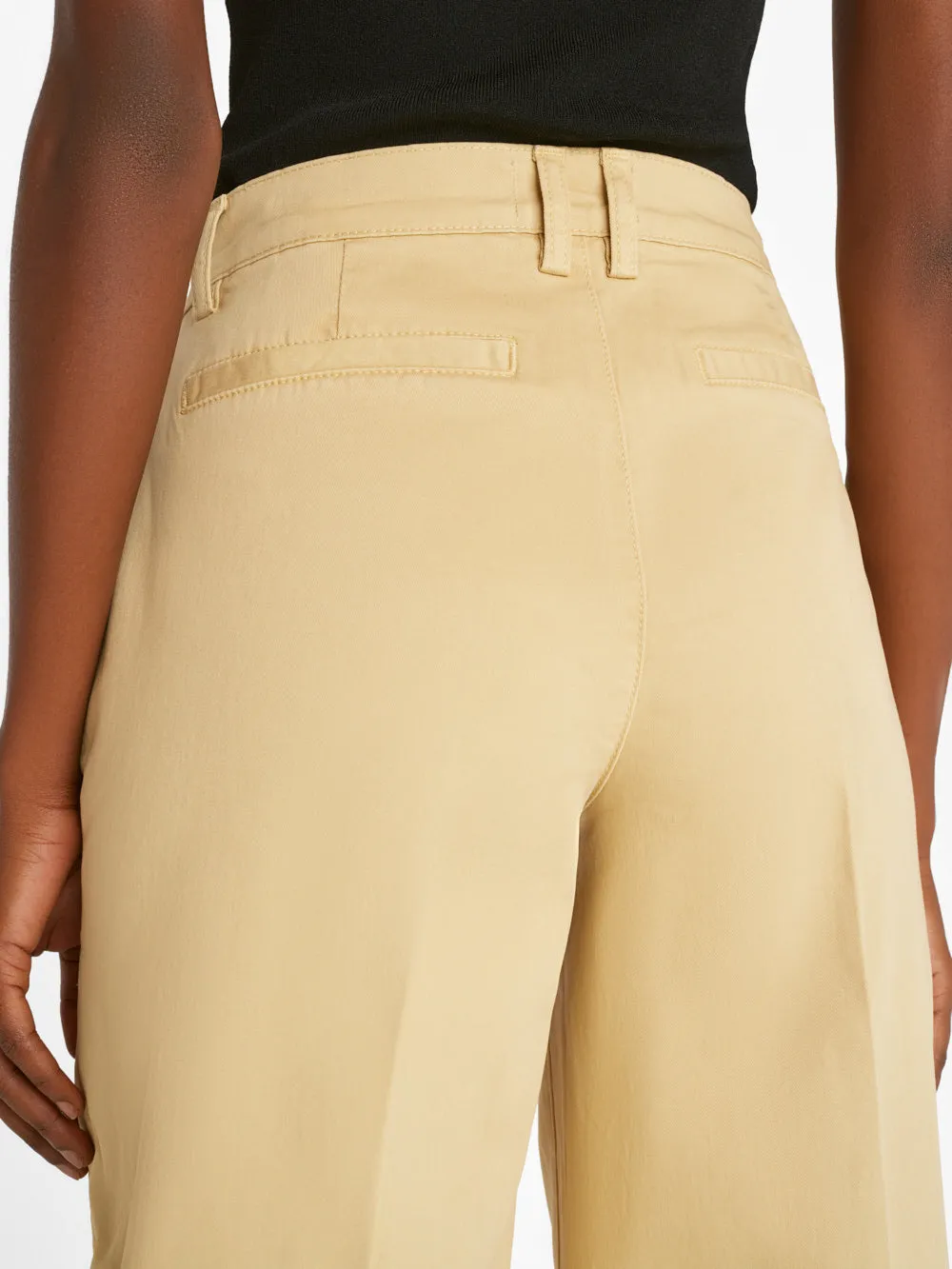 Wide Leg Tomboy Trouser -- Washed Tan