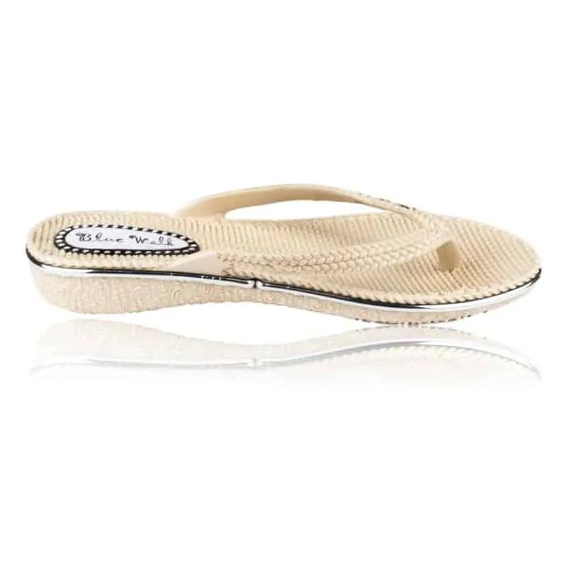 Womens Mule Sandals Beige L