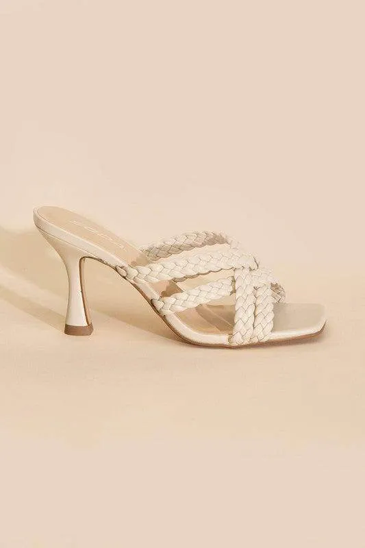 Womens Shoes Style No. Kellan-S Double Cross Braided Heels