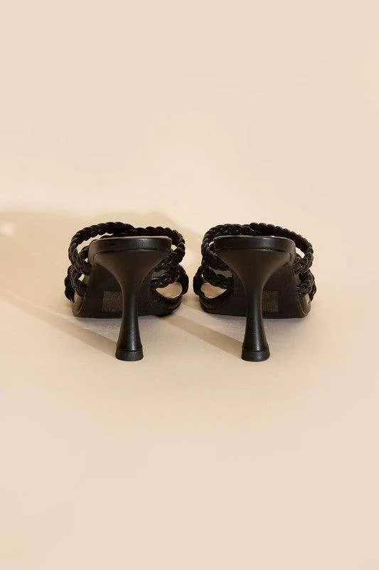 Womens Shoes Style No. Kellan-S Double Cross Braided Heels