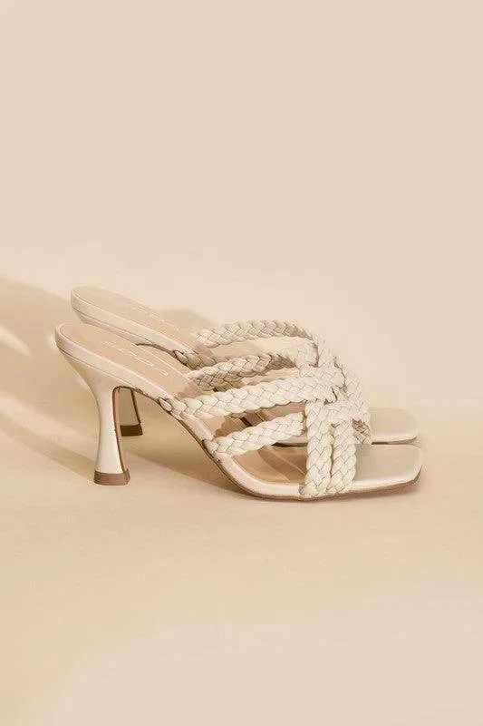 Womens Shoes Style No. Kellan-S Double Cross Braided Heels