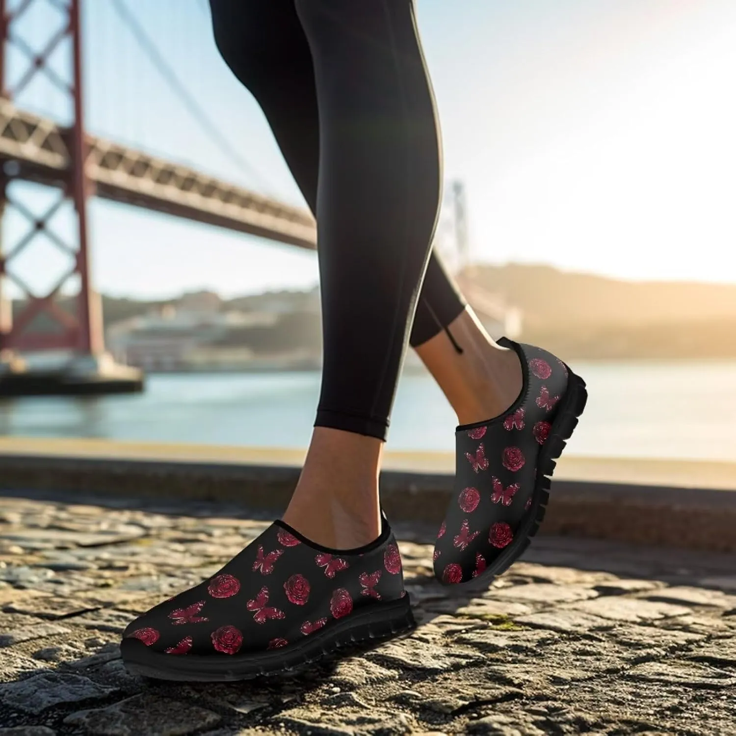 Women's Sneaker Casual Cozy Non-Slip Low-Top Hiking Shoes Slip-On Lightweight Workout Yoga Exercise Running Sneaker for Women US 5.5-11.5